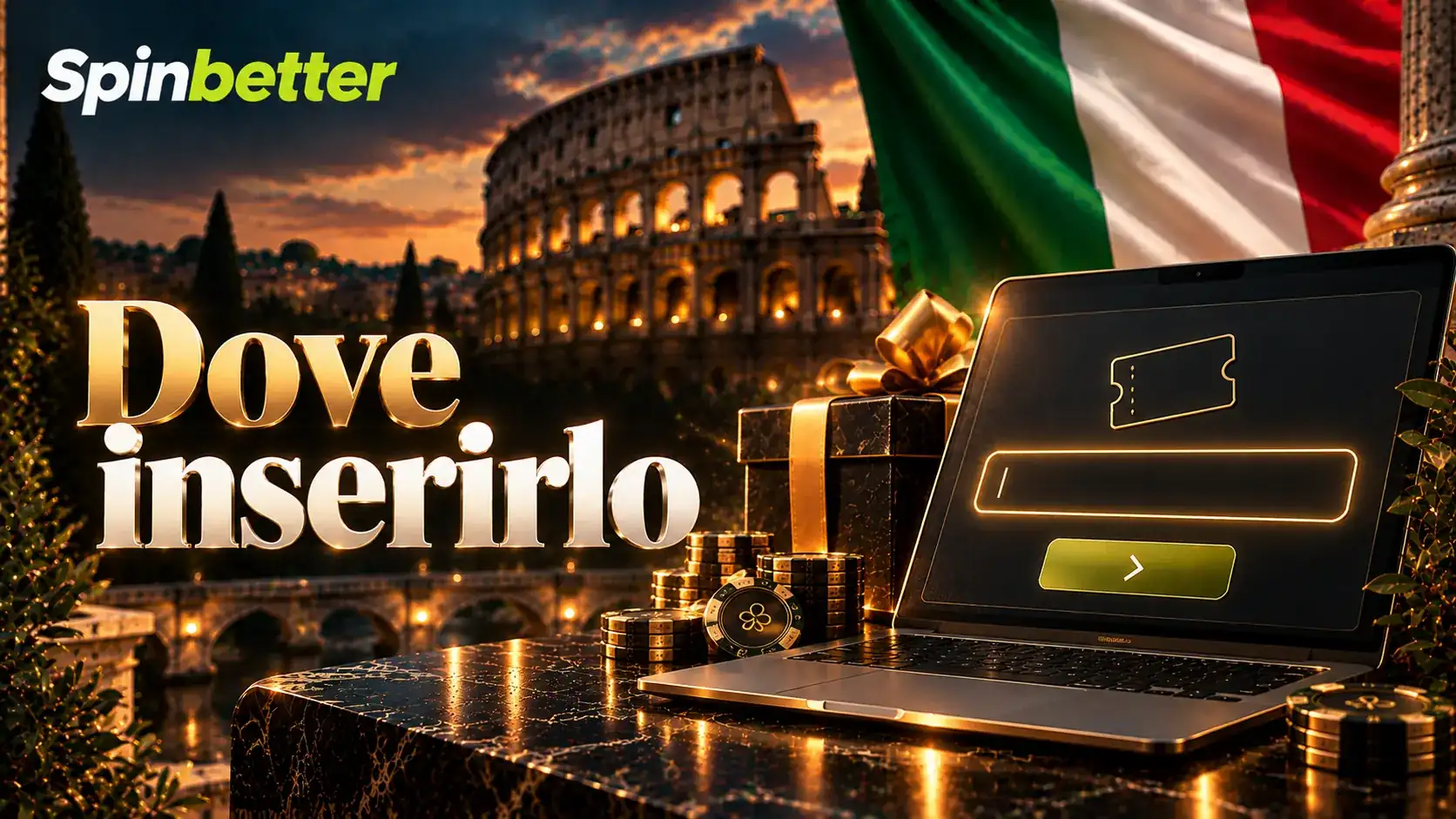 Banner che mostra dove si inserisce il codice durante l'iscrizione